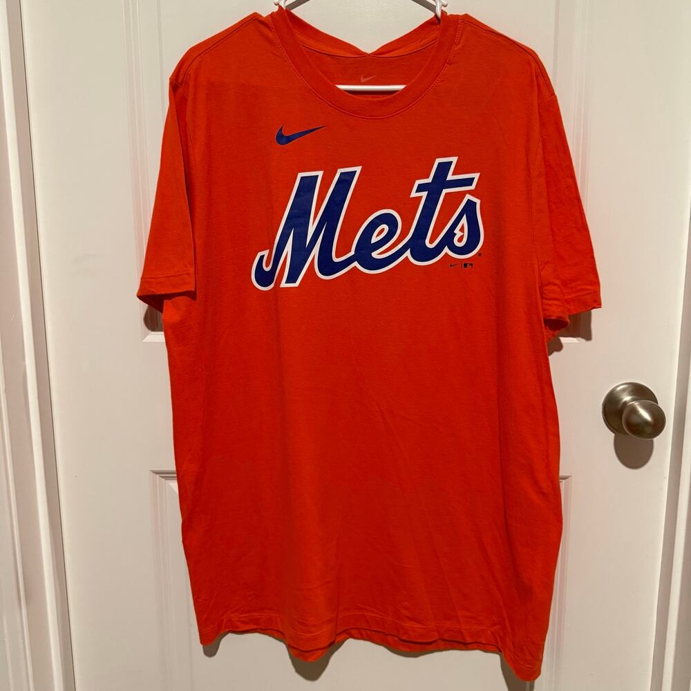 Nike New York Mets Jeff McNeil T-shirt Men’s Large Orange MLB NWT